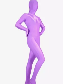 Morph Suit Purple Lycra Spandex Fabric Zentai Suit Unisex Full Body Suit