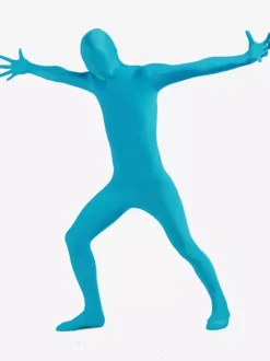 Morph Suit Sky Blue Lycra Spandex Fabric Zentai Suit Unisex Full Body Costume