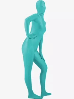 Morph Suit Unisex Cyan Lycra Spandex Zentai Suit