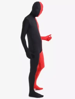 Morph Suit Black and Red Lycra Spandex Zentai Suit Unisex Full Body Suit