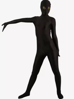 Morph Suit Black Bare-eyed Lycra Spandex Catsuit