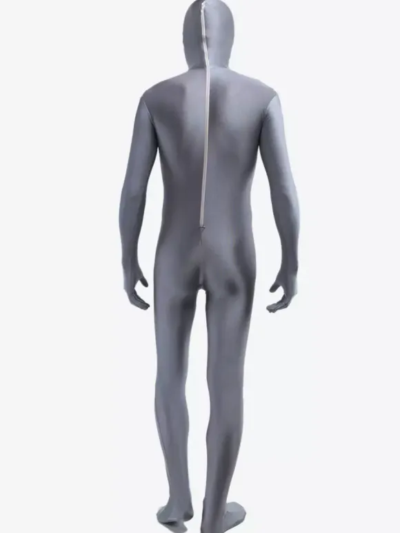 Morph Suit Classic Grey Zentai Suit Lycra Spandex Fabric Full Body Suit