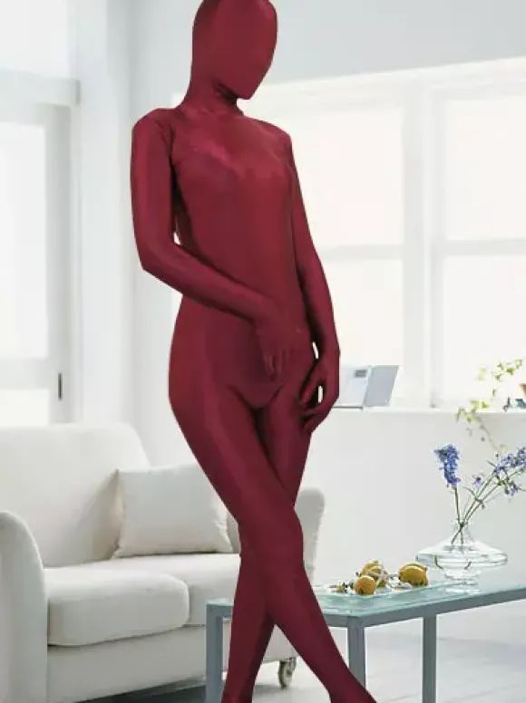 Morph Suit Dark Red Lycra Spandex Zentai Suit