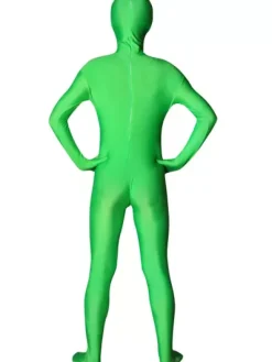 Morph Suit Green Lycra Spandex Zentai Fabric Suit with Eyes Opened Body Suit