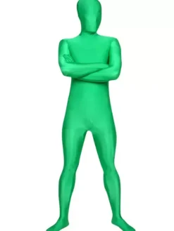 Morph Suit Green Lycra Spandex Fabric Zentai Suit Unisex Full Body Suit