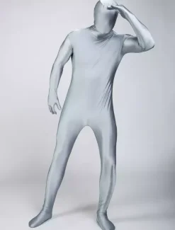 Morph Suit Grey Lycra Spandex Fabric Zentai Suit Unisex Full Body Suit