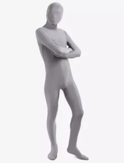 Morph Suit Grey Lycra Spandex Fabric Zentai Suit Unisex Full Body Suit