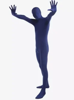 Morph Suit Navy Blue Lycra Spandex Fabric Zentai Suit Unisex Full Body Suit