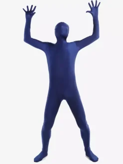Morph Suit Navy Blue Lycra Spandex Fabric Zentai Suit Unisex Full Body Suit