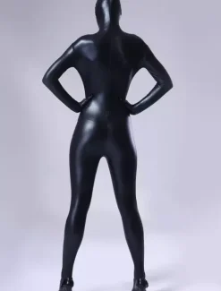Morph Suit Sexy Black Bodysuit Shiny Metallic Catsuit Women's Full Body Suit