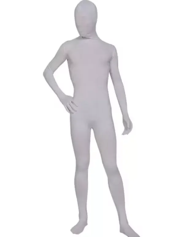 Morph Suit White Lycra Spandex Fabric Zentai Suit Unisex Full Body Suit
