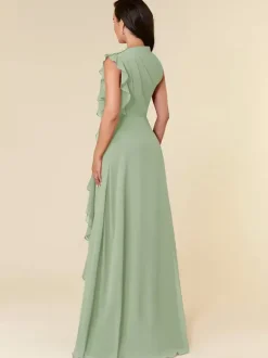 Mother Dress High Collar Sleeveless A-Line Pleated Wedding Guest Dresses