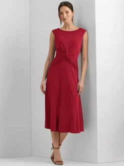 Mother Dress Jewel Neck Sleeveless Short Pleated Wedding Guest Dresses