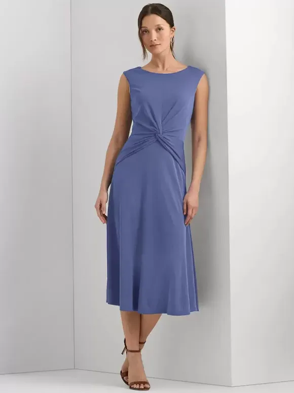 Mother Dress Jewel Neck Sleeveless Short Pleated Wedding Guest Dresses
