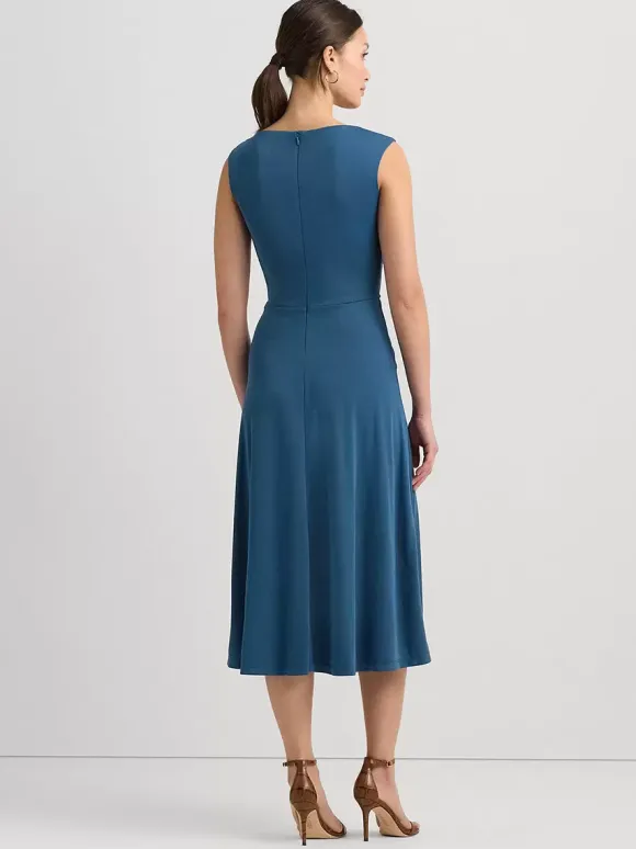 Mother Dress Jewel Neck Sleeveless Short Pleated Wedding Guest Dresses