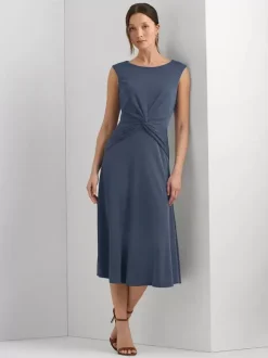 Mother Dress Jewel Neck Sleeveless Short Pleated Wedding Guest Dresses