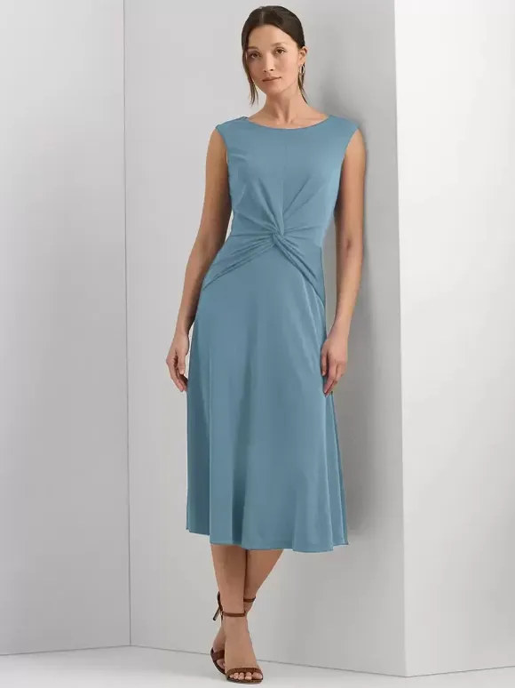 Mother Dress Jewel Neck Sleeveless Short Pleated Wedding Guest Dresses