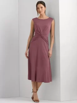 Mother Dress Jewel Neck Sleeveless Short Pleated Wedding Guest Dresses