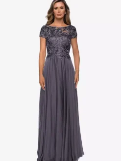 Mother Dress Jewel Neck Short Sleeves A-Line Lace Wedding Guest Dresses