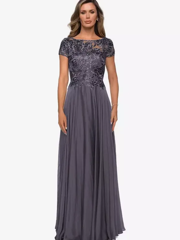 Mother Dress Jewel Neck Short Sleeves A-Line Lace Wedding Guest Dresses