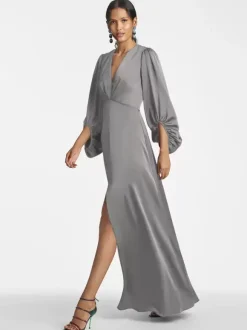 Mother Dress V-Neck 3/4 Length Sleeves A-Line Floor-Length Guest Dresses For Wedding