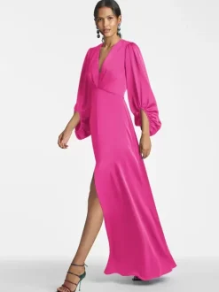 Mother Dress V-Neck 3/4 Length Sleeves A-Line Floor-Length Guest Dresses For Wedding