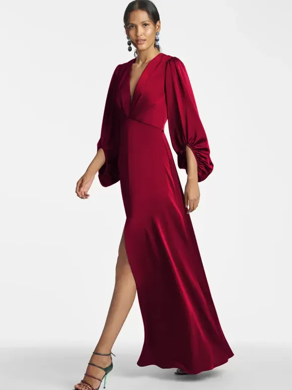 Mother Dress V-Neck 3/4 Length Sleeves A-Line Floor-Length Guest Dresses For Wedding