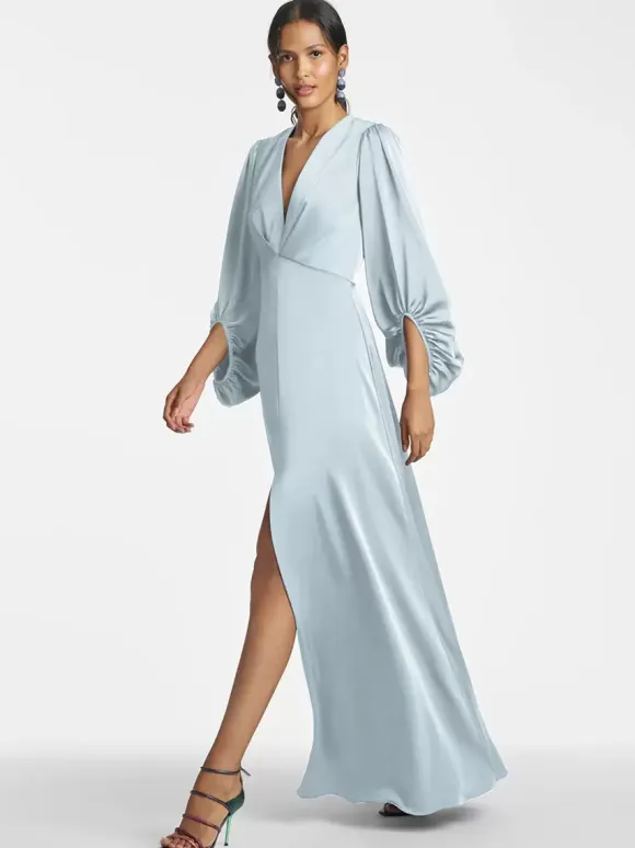 Mother Dress V-Neck 3/4 Length Sleeves A-Line Floor-Length Guest Dresses For Wedding