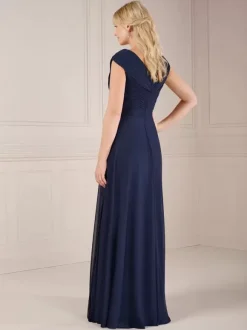 Mother Dress V-Neck Short Sleeves Ball Gown Applique Guest Dresses For Wedding