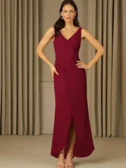 Mother Dress V-Neck Sleeveless Mermaid Lace Floor-Length Wedding Guest Dresses