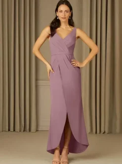 Mother Dress V-Neck Sleeveless Mermaid Lace Floor-Length Wedding Guest Dresses