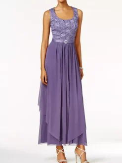 Mother Of The Bride Dress 2 Pieces A Line Lace Ankle Length Wedding Guest Dresses Free Customization