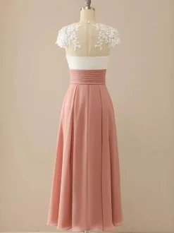Mother Of The Bride Dress V-Neck Short Sleeves A-Line Cut Out Guest Dresses For Wedding Free Customization
