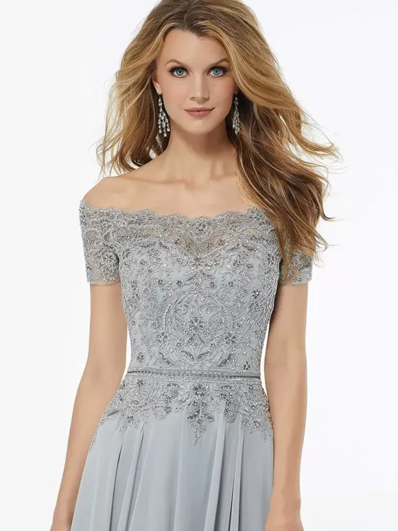Mother Dress Bateau Neck Short Sleeves A-Line Lace Floor-Length Wedding Guest Dresses
