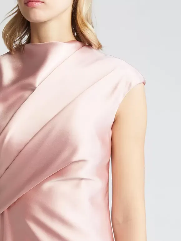 Mother Dress High Collar Sleeveless A-Line Pleated Knee-Length Guest Dresses For Wedding