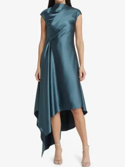 Mother Dress High Collar Sleeveless A-Line Pleated Knee-Length Guest Dresses For Wedding