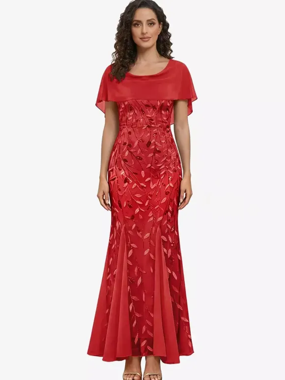 Mother Dress Jewel Neck Short Sleeves Ball Gown Lace Wedding Guest Dresses