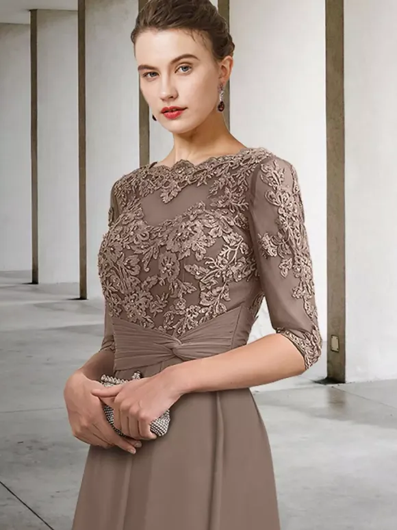 Mother Dress Jewel Neck Sleeveless A-Line Lace Ankle-Length Guest Dresses For Wedding Free Customization