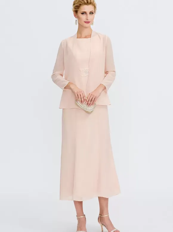 Mother Dress Jewel Neck Sleeveless A-Line Beaded Wedding Guest Dresses