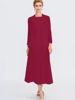 Mother Dress Jewel Neck Sleeveless A-Line Beaded Wedding Guest Dresses