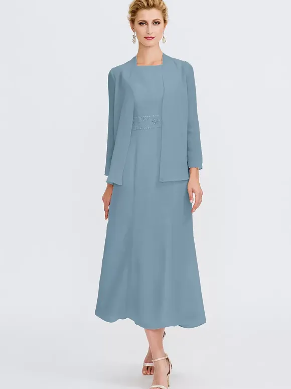 Mother Dress Jewel Neck Sleeveless A-Line Beaded Wedding Guest Dresses