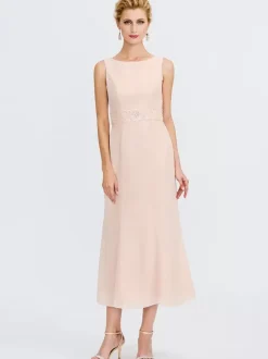 Mother Dress Jewel Neck Sleeveless A-Line Beaded Wedding Guest Dresses