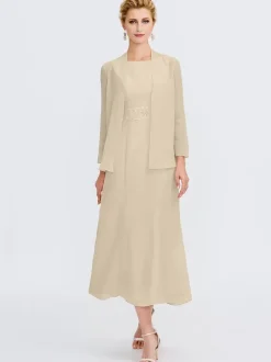 Mother Dress Jewel Neck Sleeveless A-Line Beaded Wedding Guest Dresses