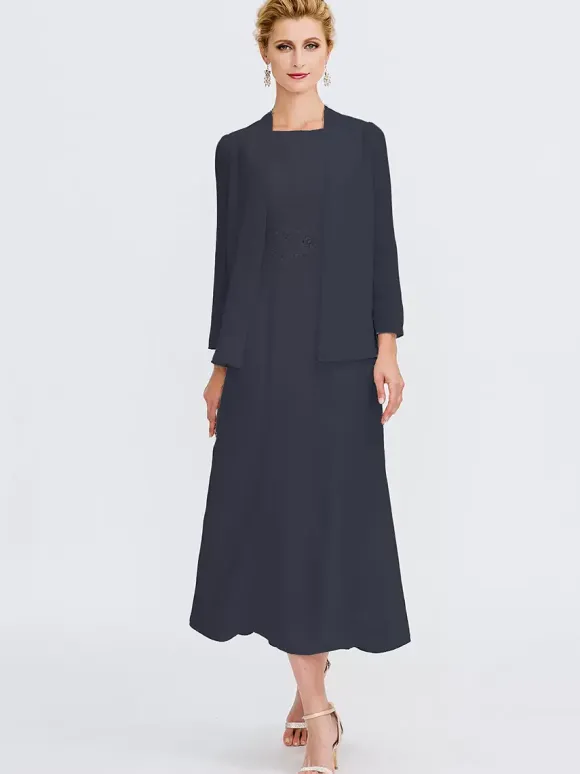 Mother Dress Jewel Neck Sleeveless A-Line Beaded Wedding Guest Dresses