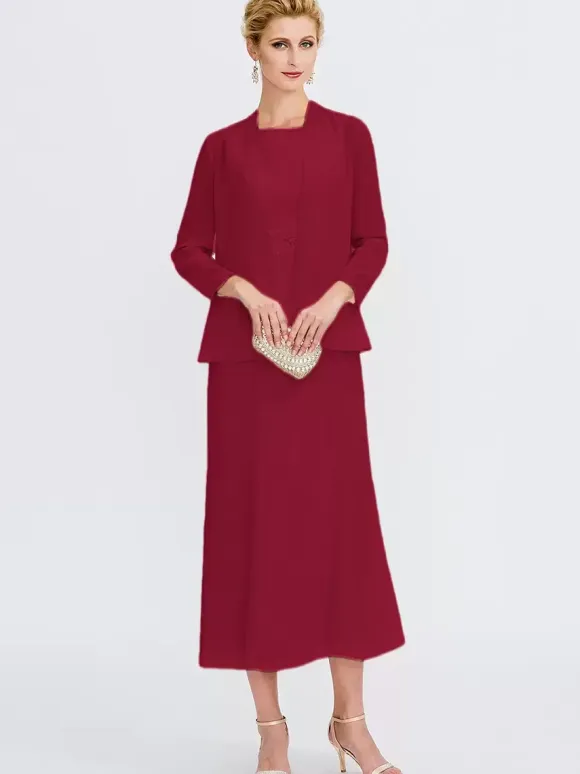 Mother Dress Jewel Neck Sleeveless A-Line Beaded Wedding Guest Dresses