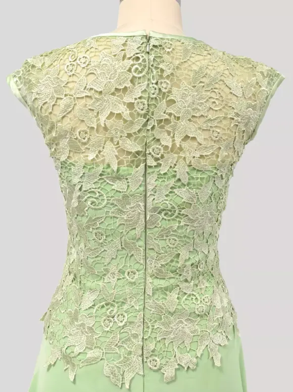 Mother Dress Jewel Neck Three Quaters Sleeves Tea-Length A-Line Guest Dresses For Wedding