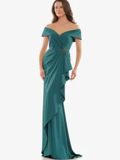 Mother Dress Off-The-Shoulder Sleeveless Mermaid Applique Floor-Length Wedding Guest Dresses