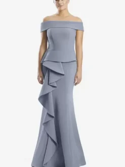 Mother Dress Off-The-Shoulder Sleeveless Mermaid Ruffles Wedding Guest Dresses