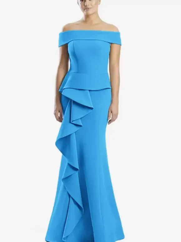 Mother Dress Off-The-Shoulder Sleeveless Mermaid Ruffles Wedding Guest Dresses