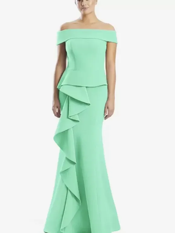 Mother Dress Off-The-Shoulder Sleeveless Mermaid Ruffles Wedding Guest Dresses